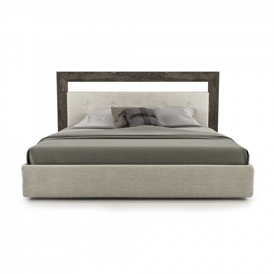 Illustré en Anthracite 21 Lit rembourré queen / king