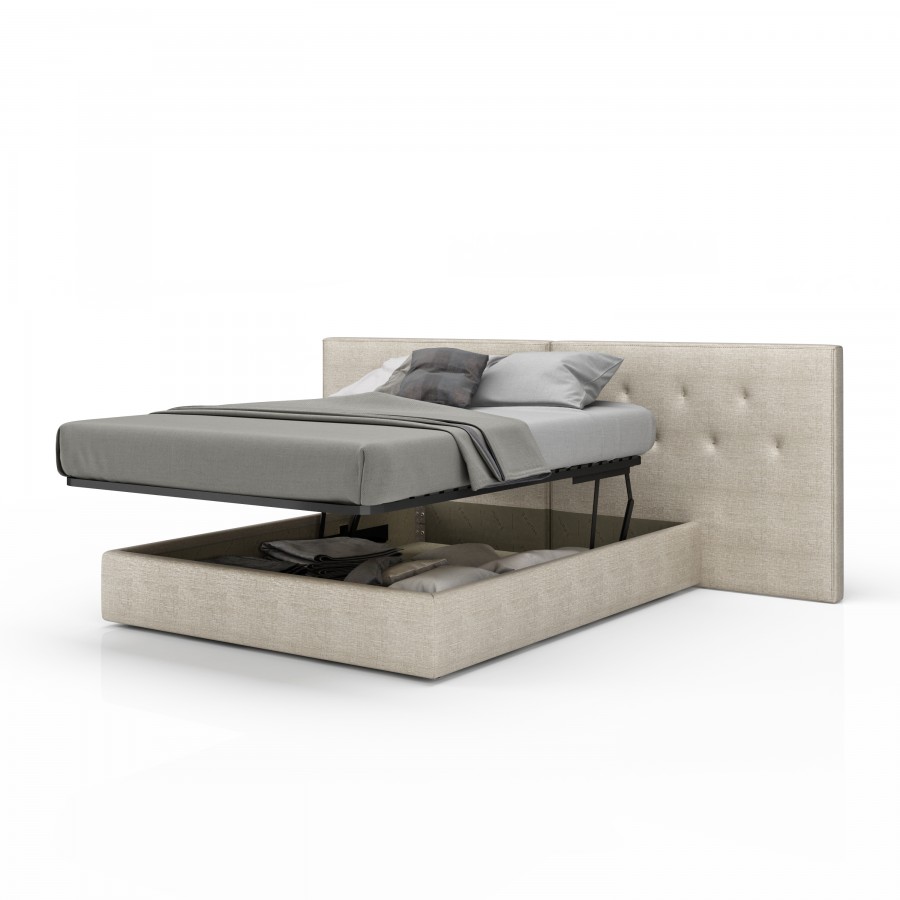 Upholstered storage bed