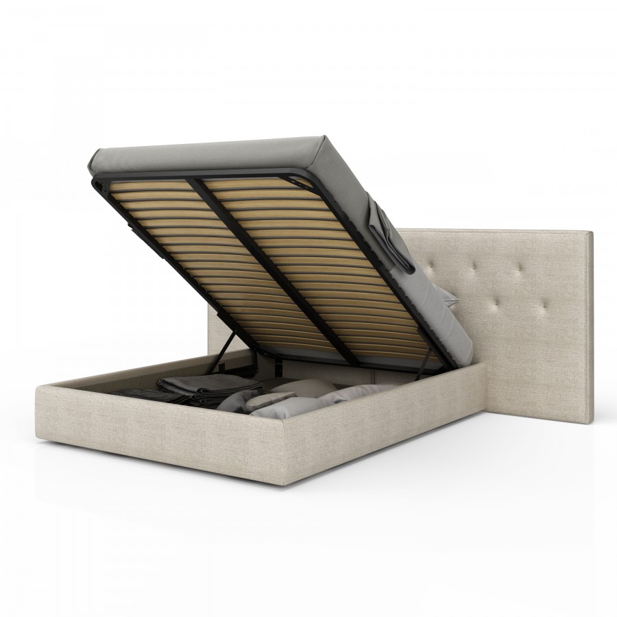 Upholstered storage bed