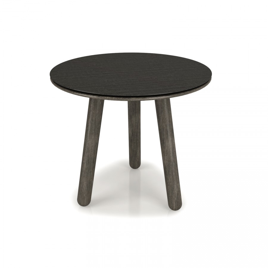 Illustré en Anthracite 21 et Acier 611 Table d'appoint dessus en Acier