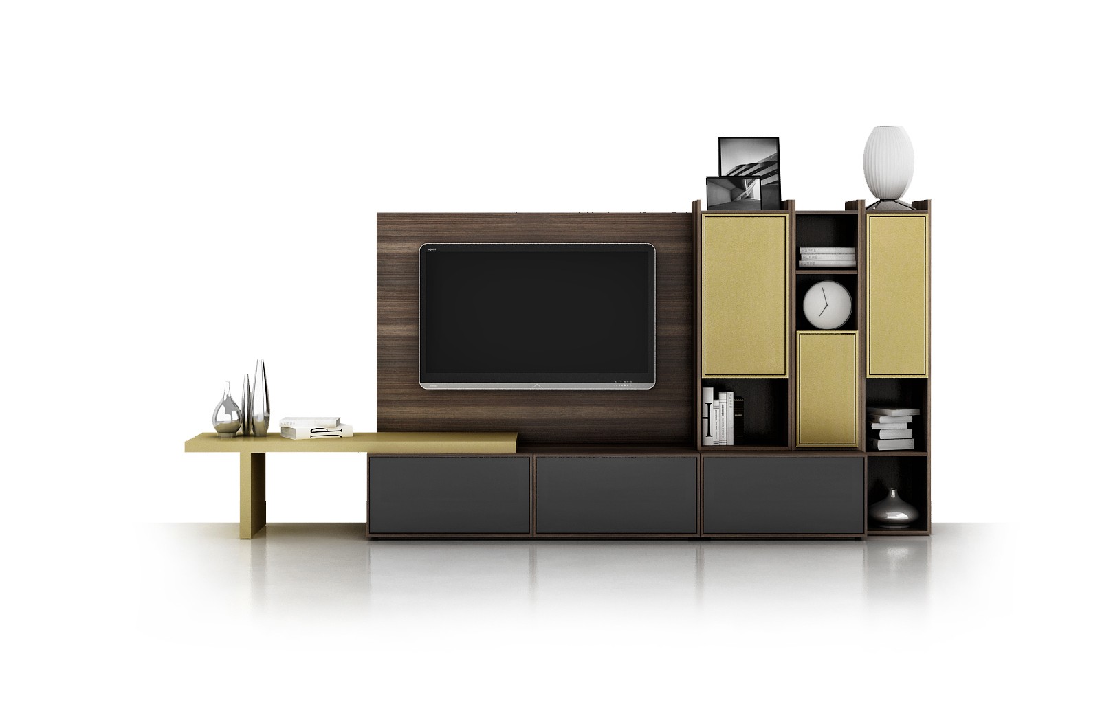 SHOWN IN TOBACCO WALNUT 232 AND AMBER 353 L-13 wall unit