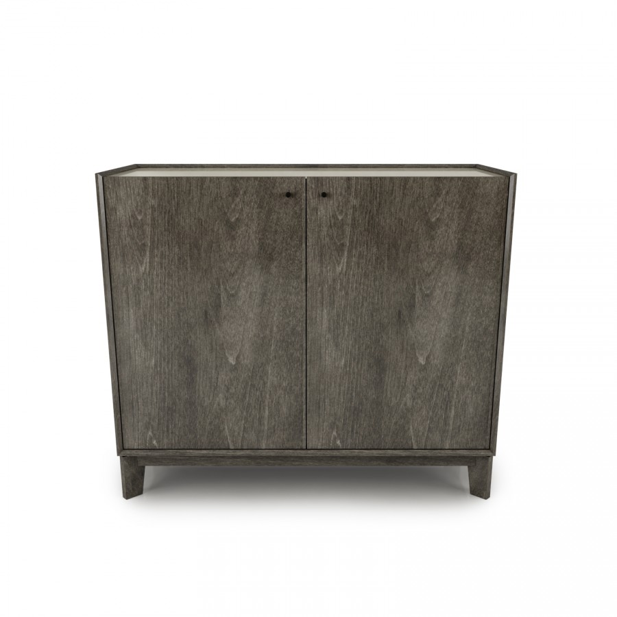 Illustré en Anthracite 21 et Verre Brume 352 Buffet 48''