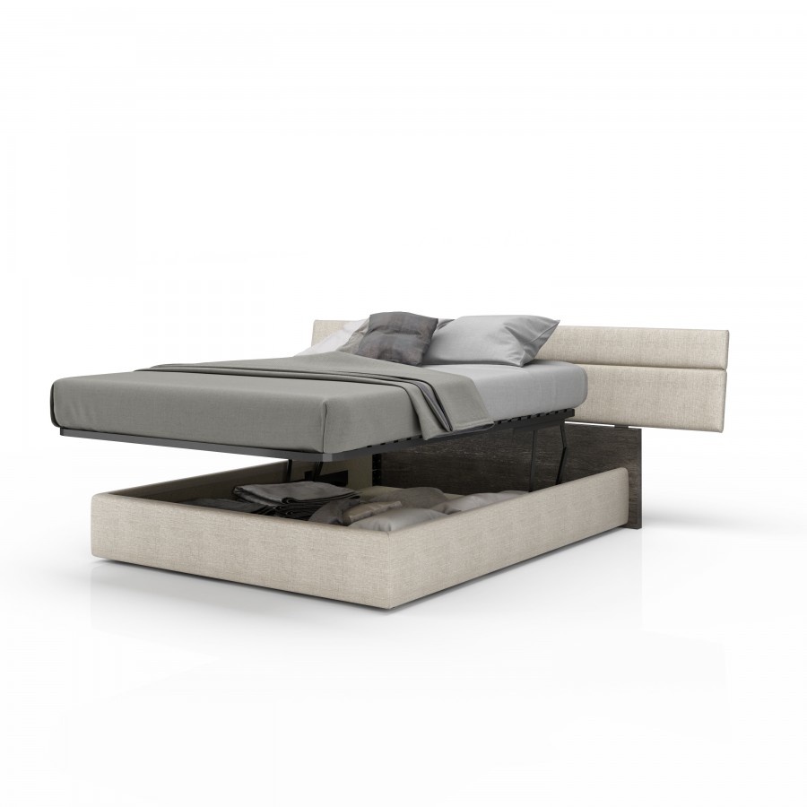 Upholstered storage bed