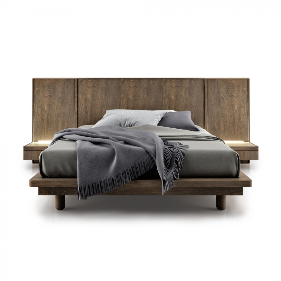 Shown in Smoke #32 , glass 321 Queen / King bed