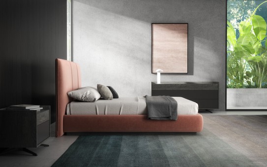Shown in Velvety fabric VY071, Anthracite Birch 21 and Black glass 324. Shown in Velvety fabric VY071, Anthracite Birch 21 and Black glass 324.