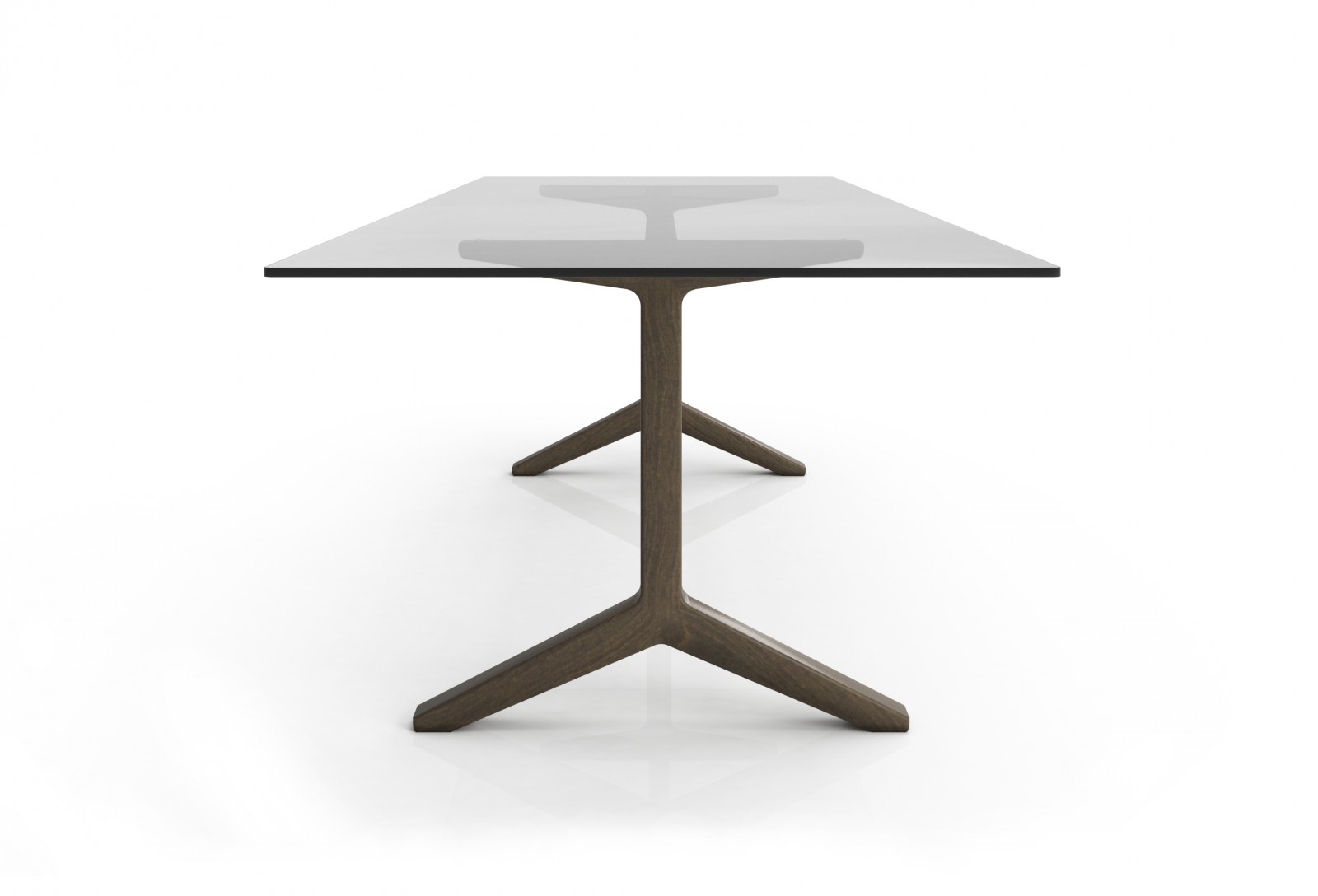 108" Glass top table