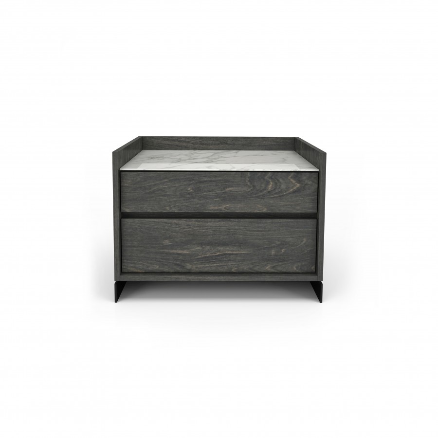 Large 2 drawer nightstand