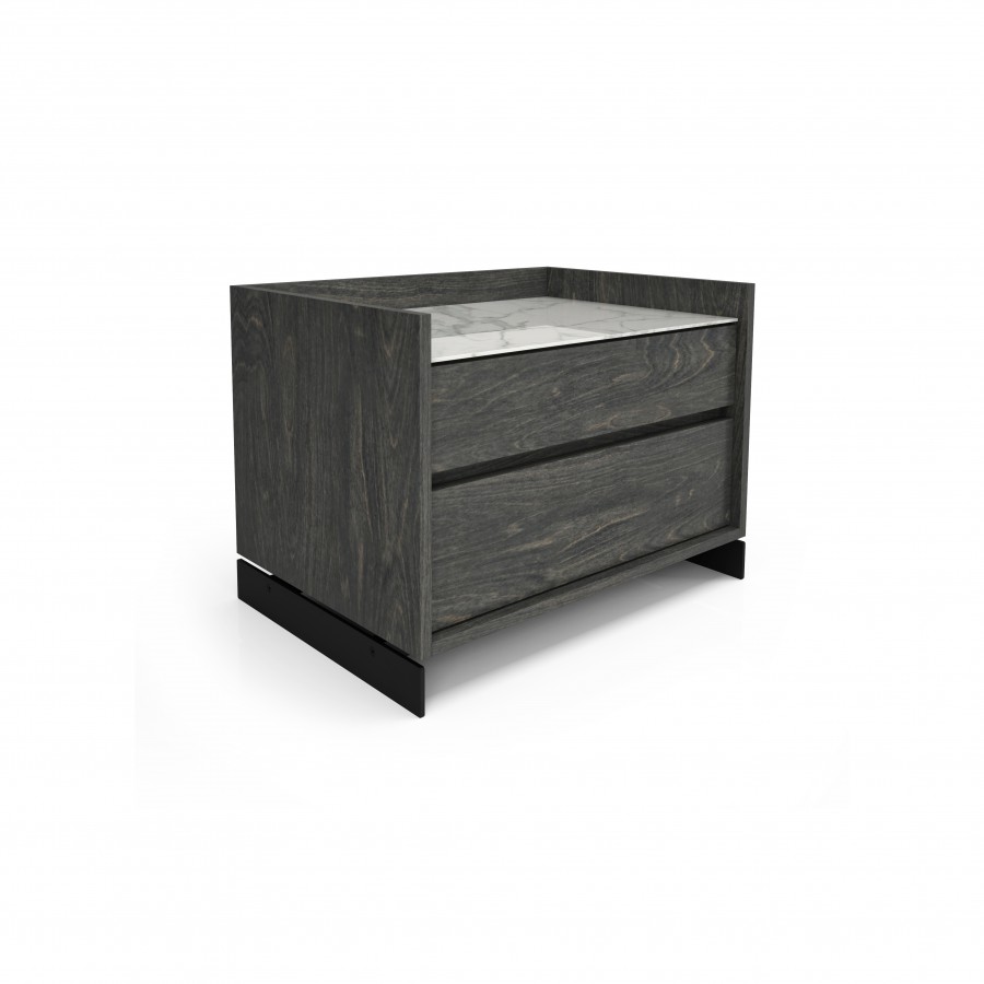 Large 2 drawer nightstand