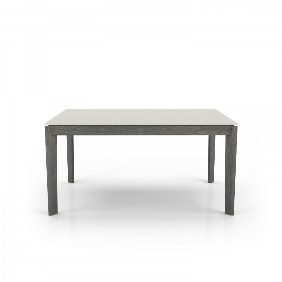 Antracite #21 / cream glass 60'' Rectangular Table