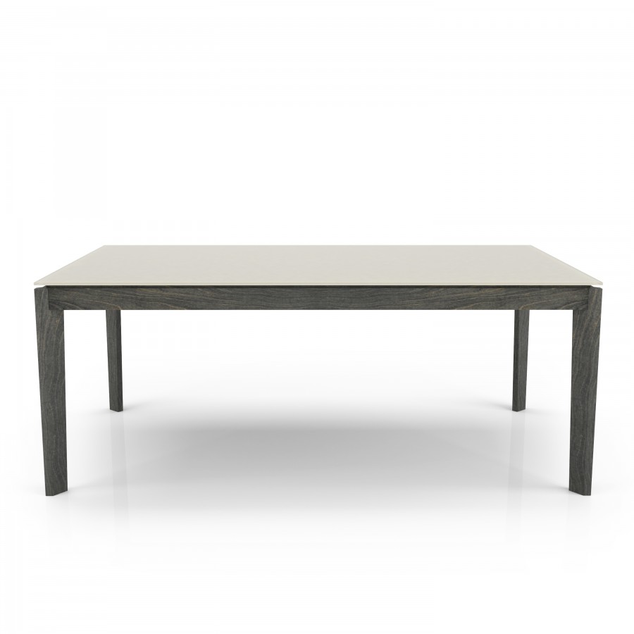 Antracite #21 / cream glass 76'' Rectangular Table