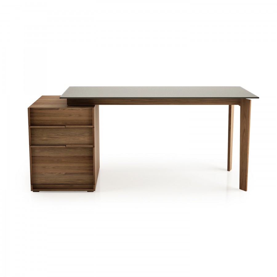 Shown in natural light walnut 500 and fog 352 Work Desk