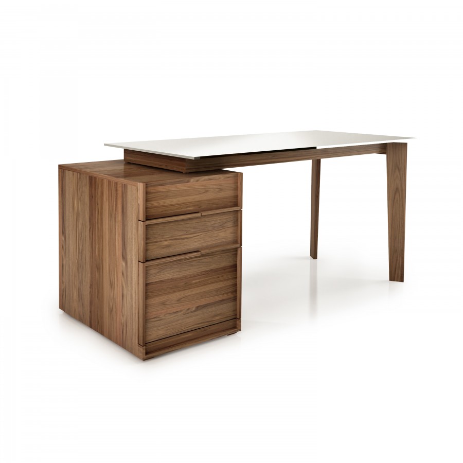 Shown in natural light walnut 500 and fog 352 Work Desk